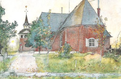 The Old Church of Sundborn by Carl Larsson